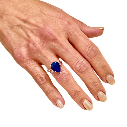Natural Sapphire Diamond Ring 7 14k W Gold 6.16 TCW Certified $3,490 219223 - Certified Fine Jewelry