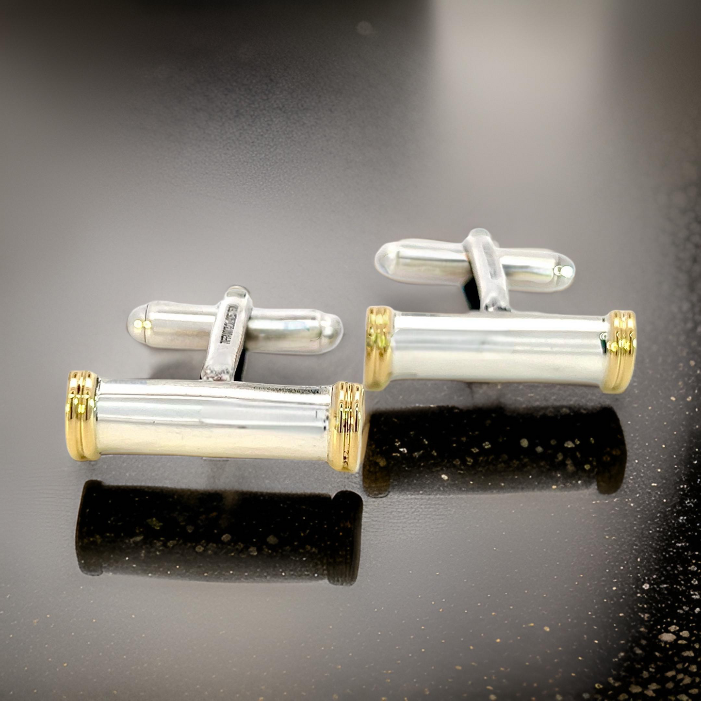 Tiffany & Co Estate Cufflinks 18k Gold Sterling Silver TIF763