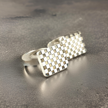 Georg Jensen Checkerboard Cufflinks Silver Estate GJ42