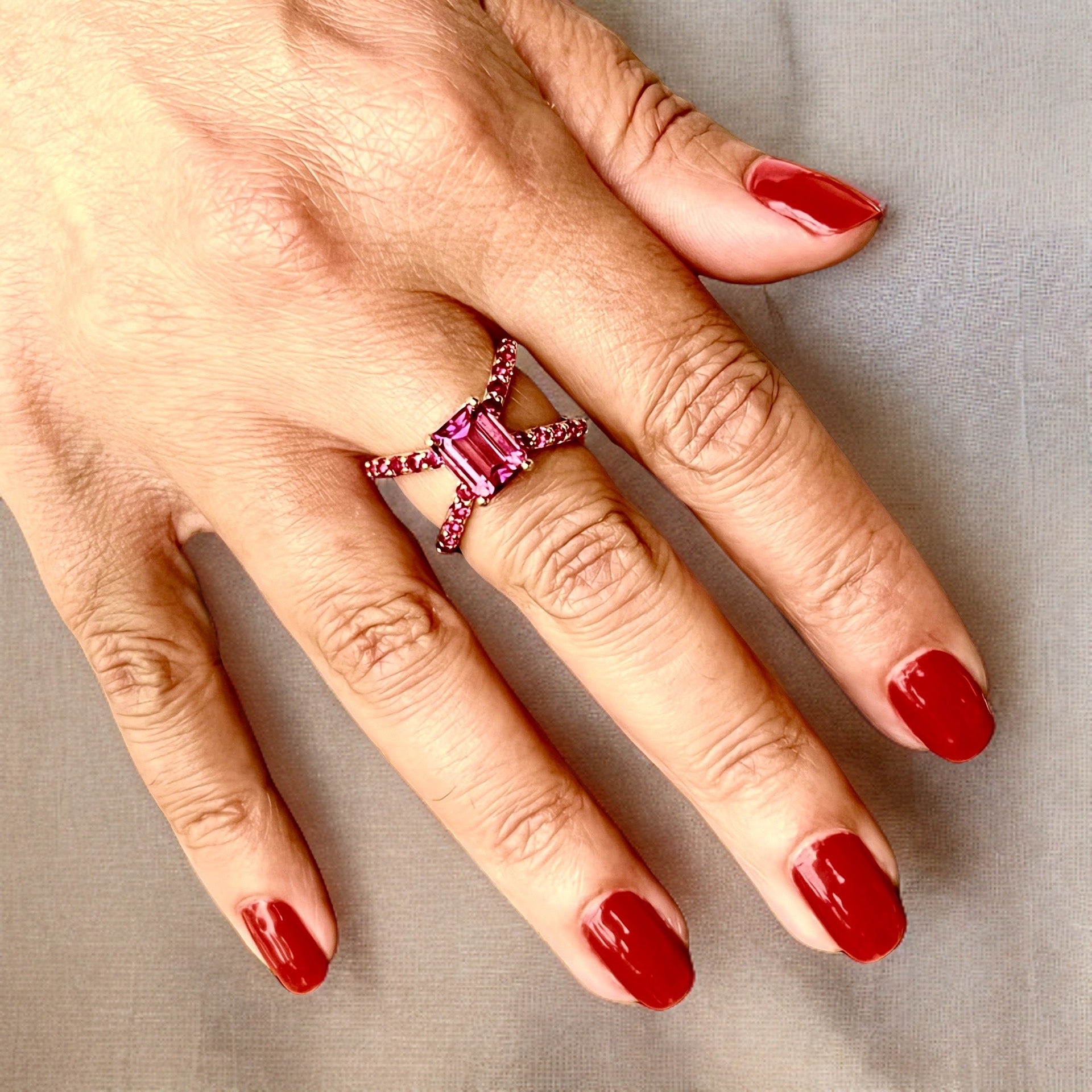 Natural Pink Tourmaline Ruby Ring Size 6 14k Y Gold 3.33 TCW Certified $5,950 216193 - Certified Fine Jewelry