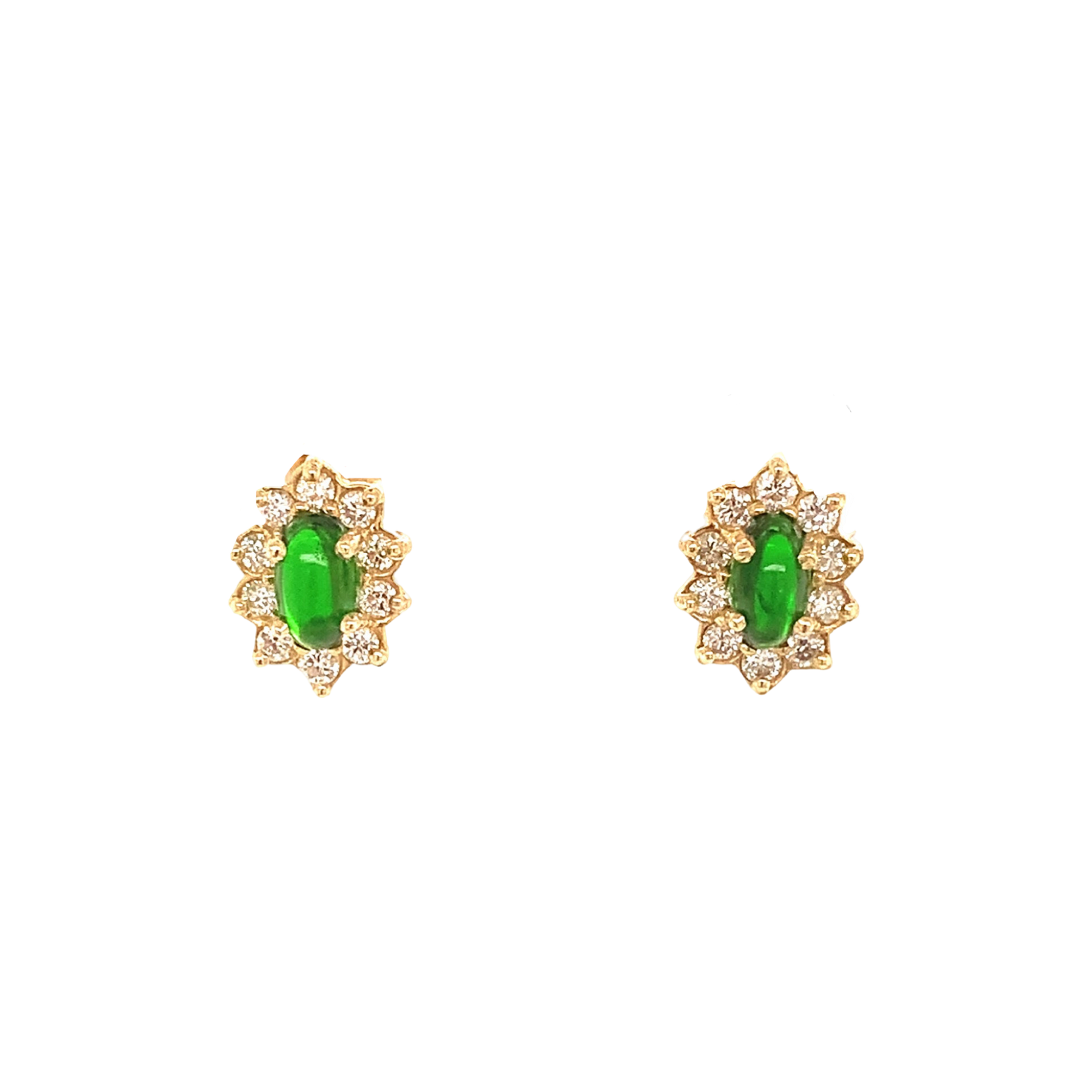 Natural Tourmaline Diamond Earrings 14k Gold 0.85 TCW Certified $1,250 113472 - Certified Fine Jewelry