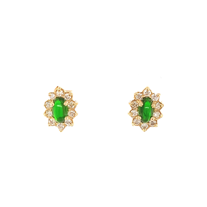 Natural Tourmaline Diamond Earrings 14k Gold 0.85 TCW Certified $1,250 113472