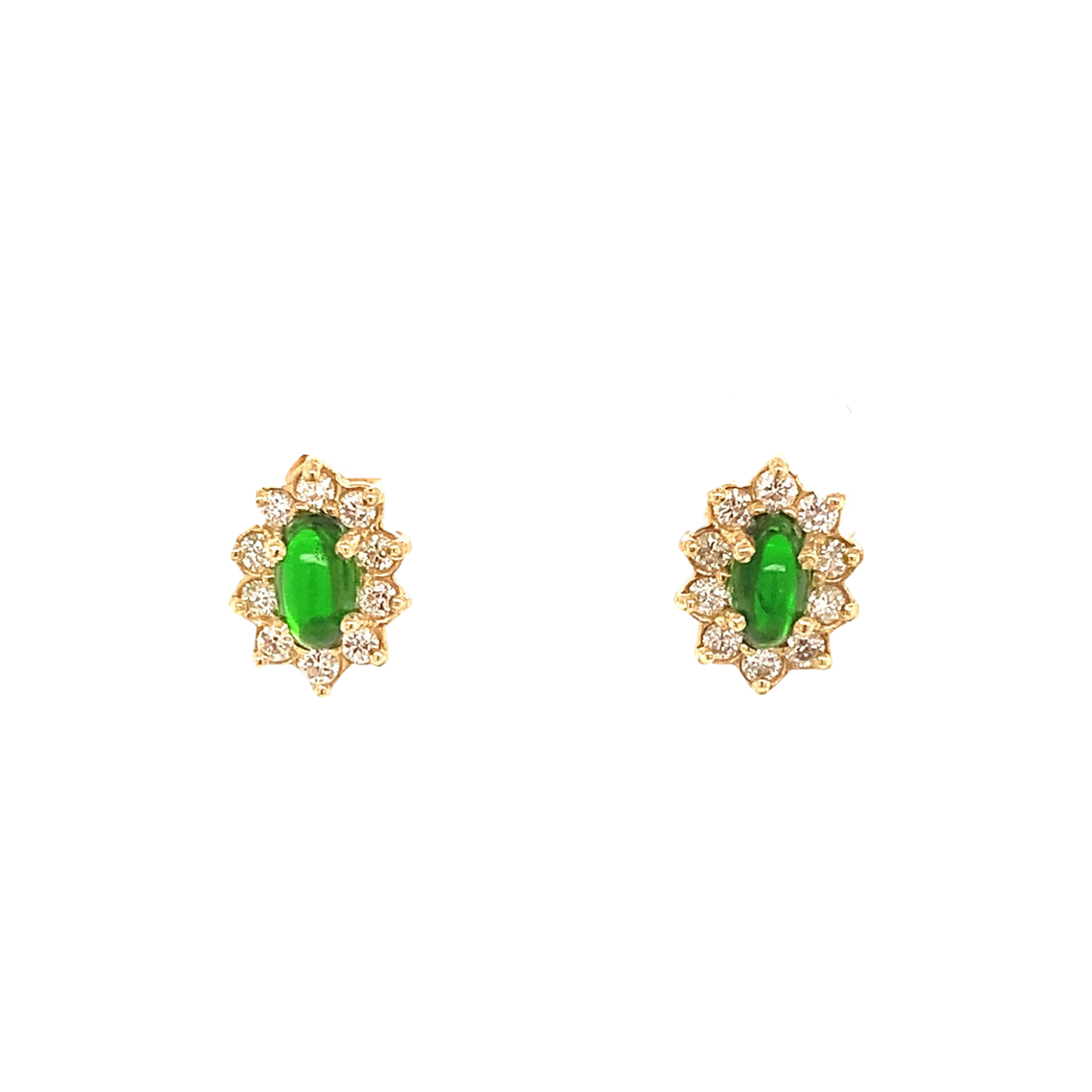 Natural Tourmaline Diamond Earrings 14k Gold 0.85 TCW Certified $1,250 113472 - Certified Fine Jewelry