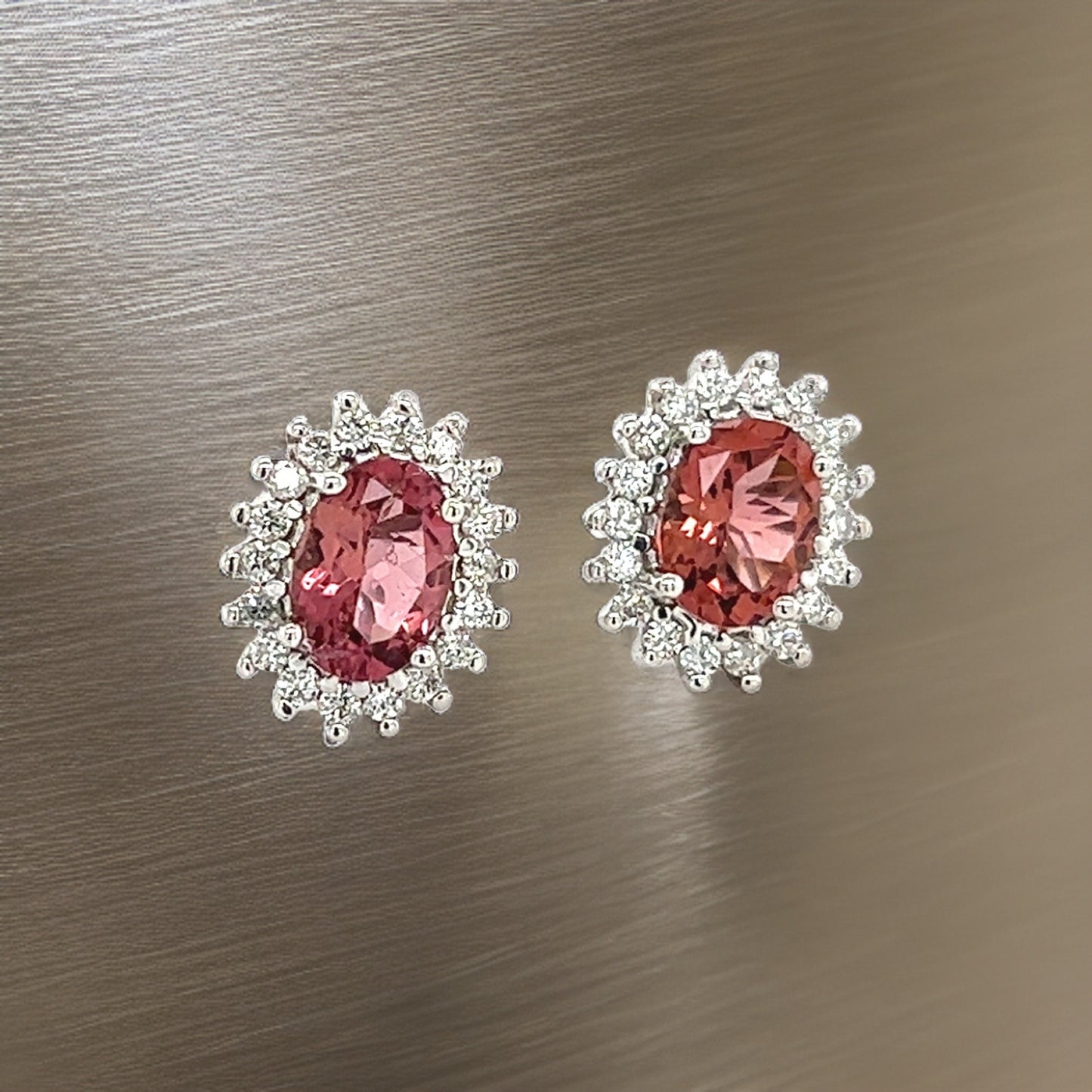 Natural Tourmaline Diamond Earrings 14k Gold 1.94 TCW Certified $3,950 215100