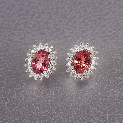 Natural Tourmaline Diamond Earrings 14k Gold 1.94 TCW Certified $3,950 215100