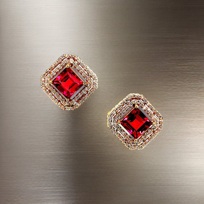 Natural Tourmaline Diamond Earrings 14k Gold 4.47 TCW Certified $6,970 112167 - Certified Fine Jewelry