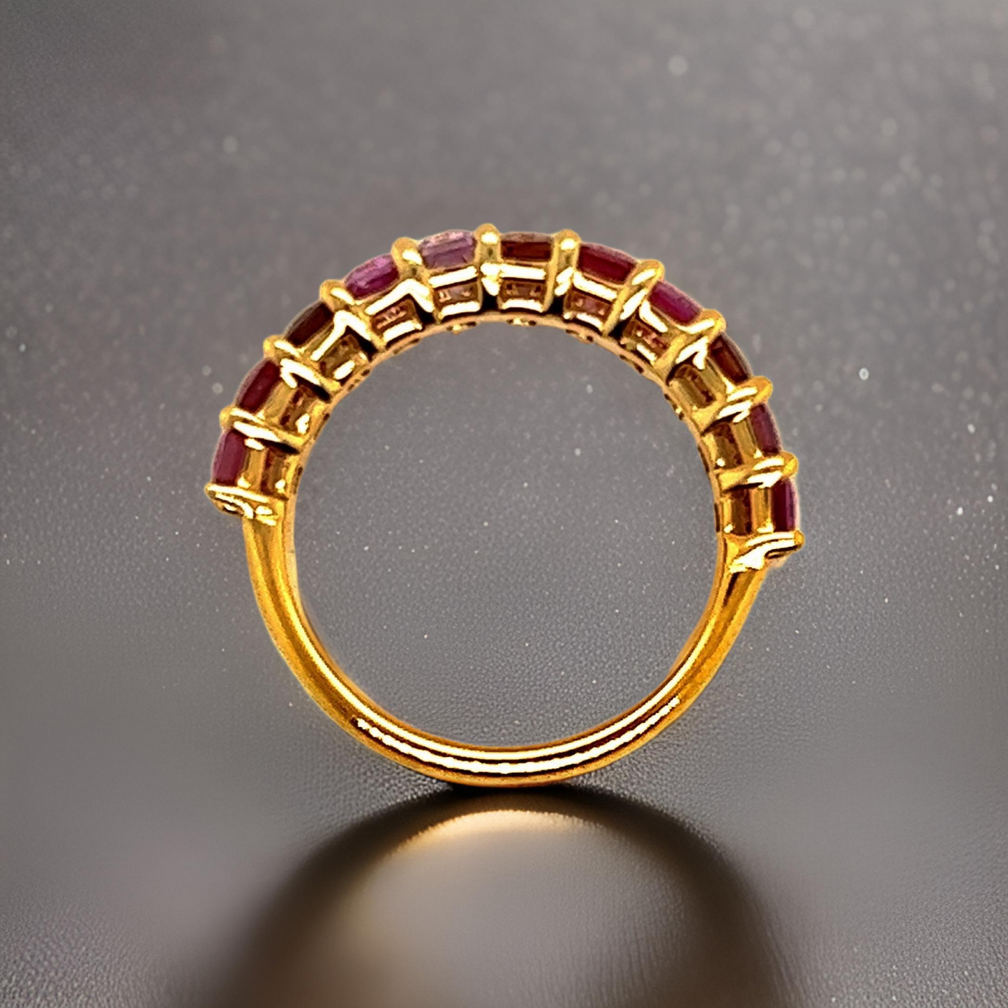 Natural Multi-Shade Sapphire Ring Size 6.5 14k Rose Gold 4.20 TCW Certified $4,950 217582