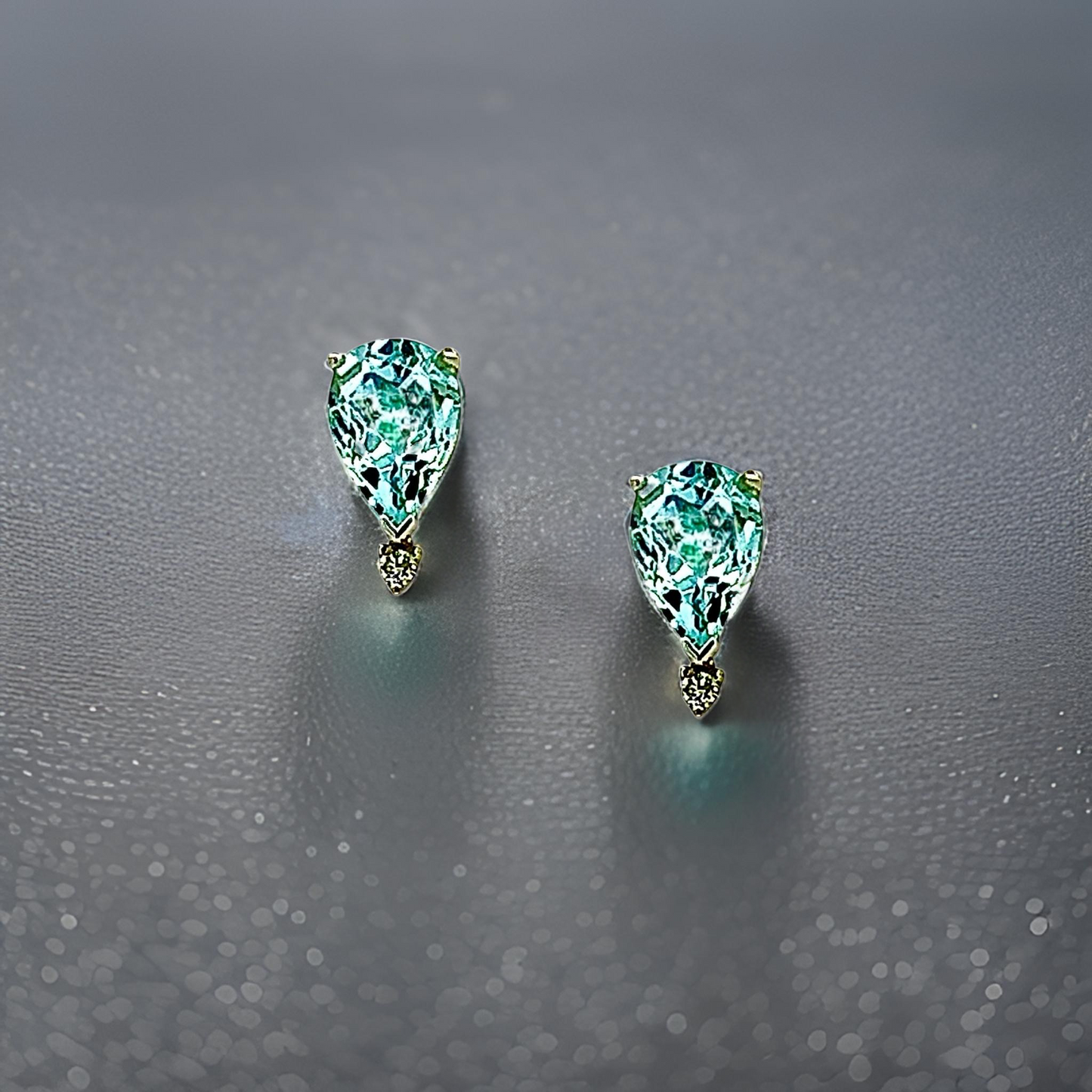 Natural Aquamarine Diamond Earrings 14k W Gold 3.35 TCW Certified $3,950 210755