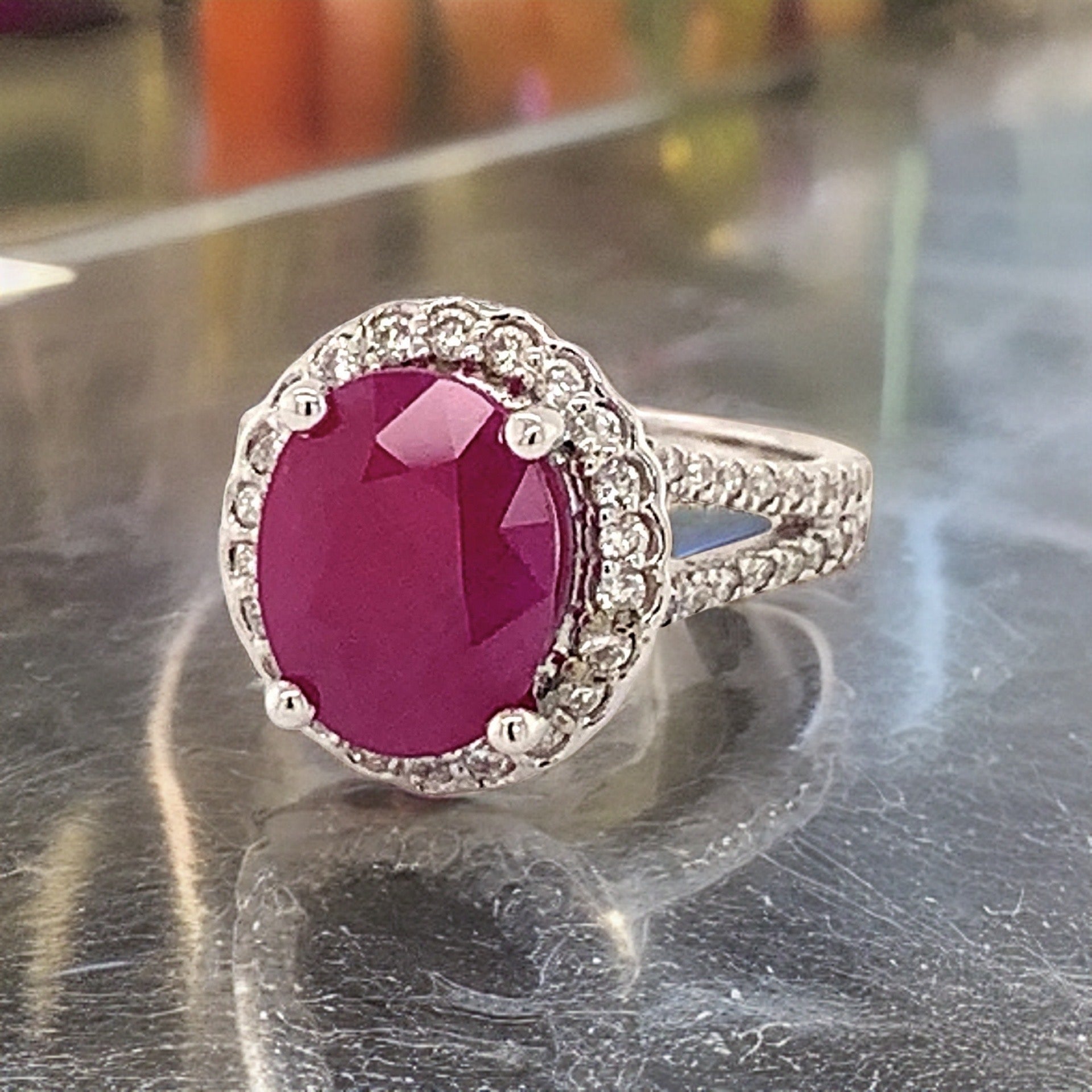 Natural Ruby Diamond Ring 14k Gold 6.5 TCW Size 5.75 GIA Certified $6,950 111871 - Certified Fine Jewelry