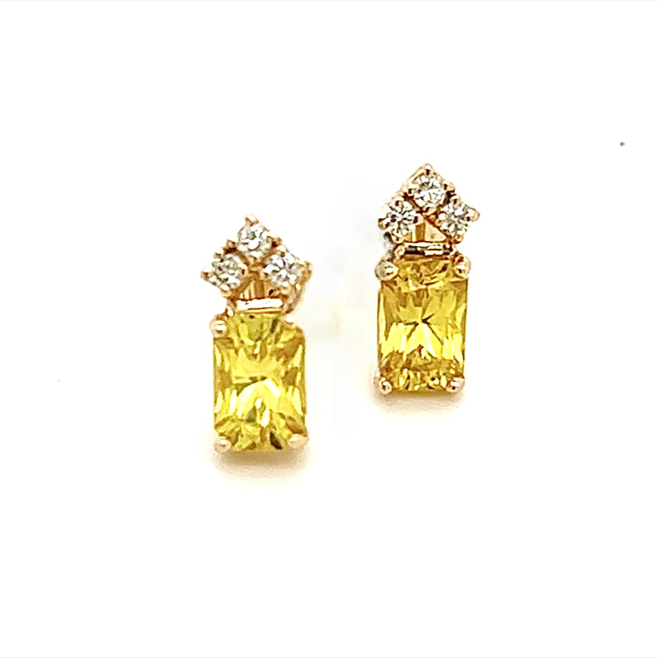 Natural Sapphire Diamond Earrings 14k Gold 1.74 TCW Certified $1,590 121260