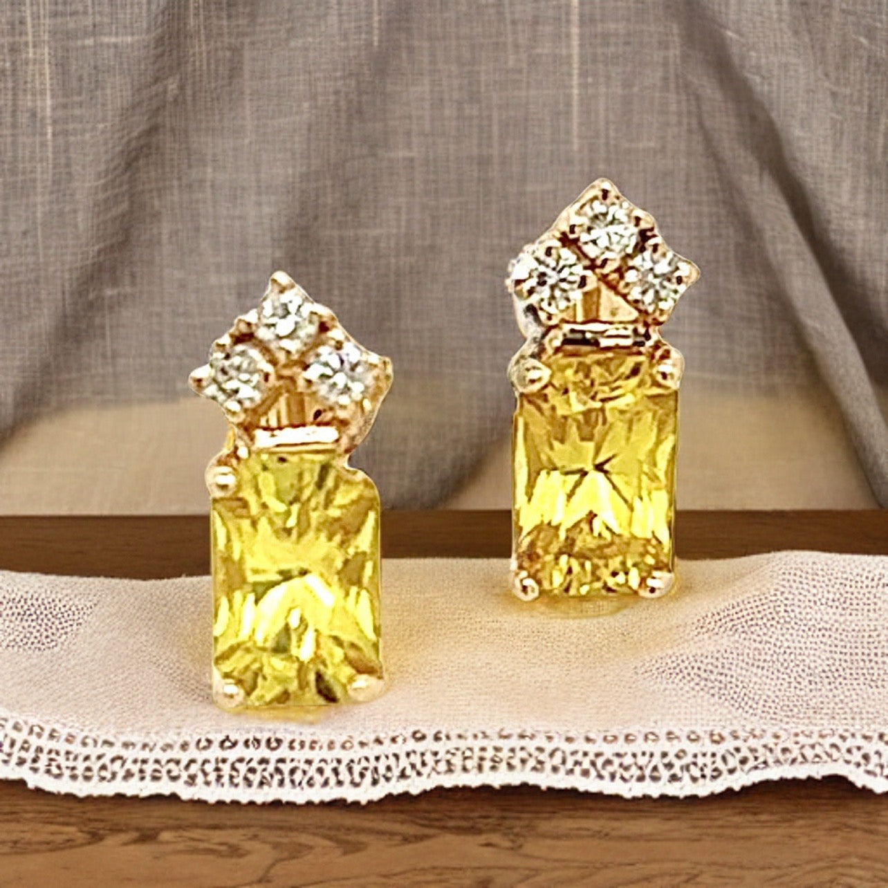 Natural Sapphire Diamond Earrings 14k Gold 1.74 TCW Certified $1,590 121260
