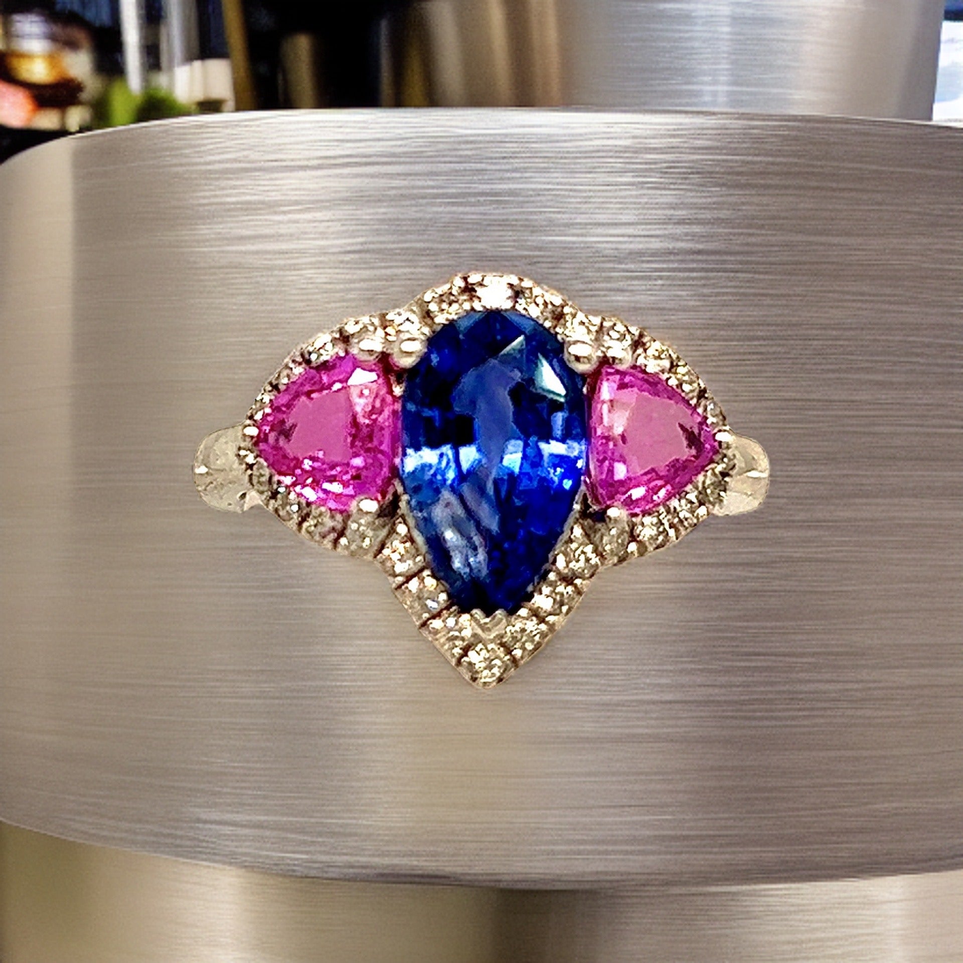 Natural Sapphire Diamond Ring Size 6.5 14k Gold 3.43 TCW Certified $7,950 215419 - Certified Fine Jewelry
