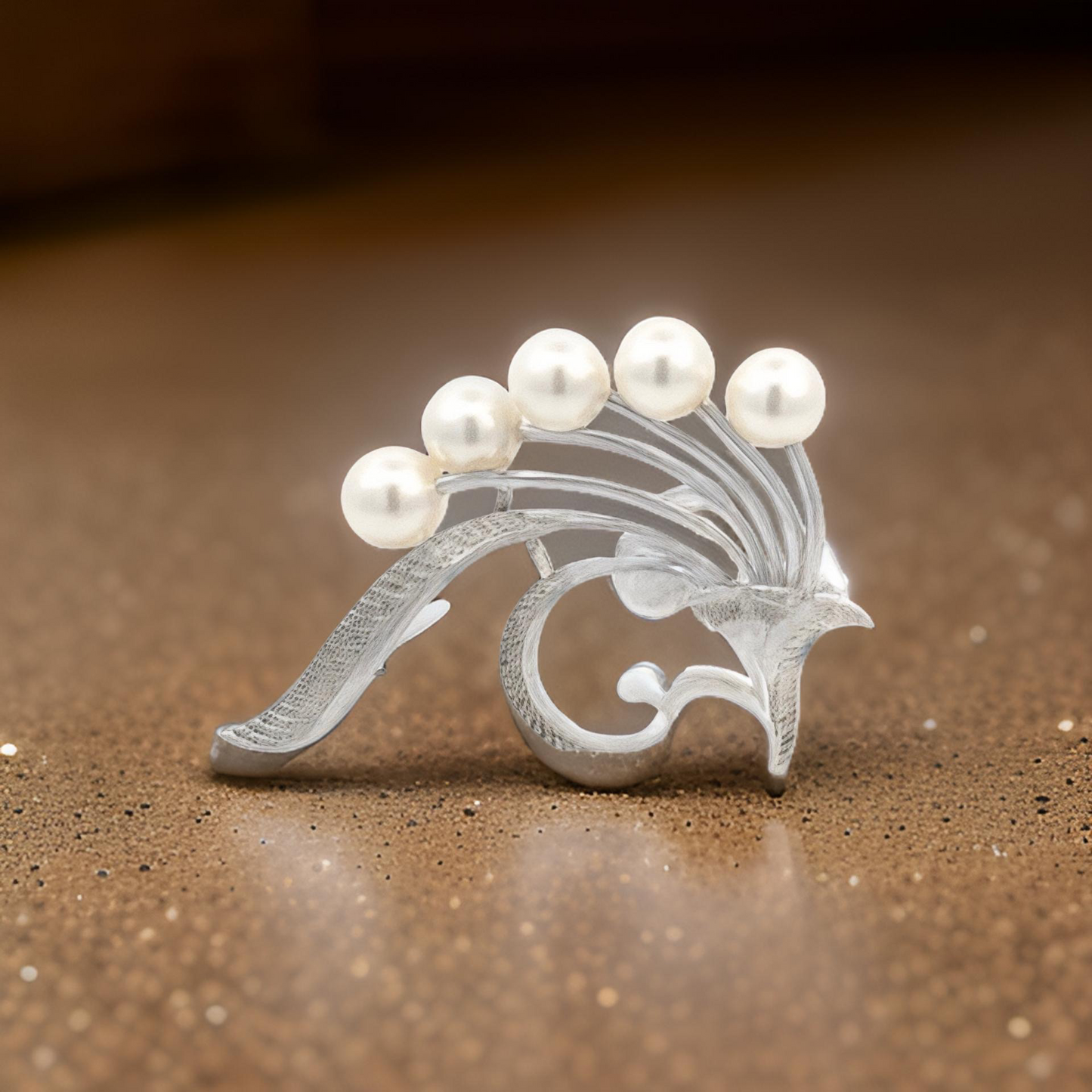 Mikimoto Estate Akoya Pearl Brooch Pin Sterling Silver 5.54-5.16 mm M434