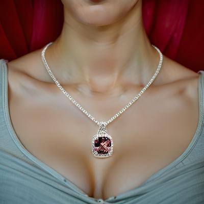 Diamond Rubellite Tourmaline Necklace 5.47 CT 18k Gold Certified $5,590 921150