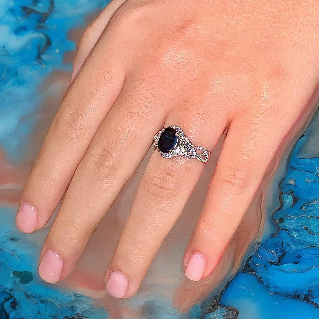 Natural Sapphire Diamond Ring Size 6.5 18k Gold 2.62 TCW Women Certified $2,950 821732 - Certified Fine Jewelry