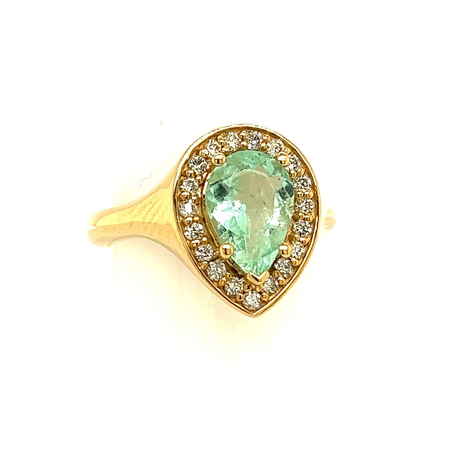 Natural Emerald Diamond Ring Size 6.5 14k Y Gold 1.74 TCW Certified $4,950 216677