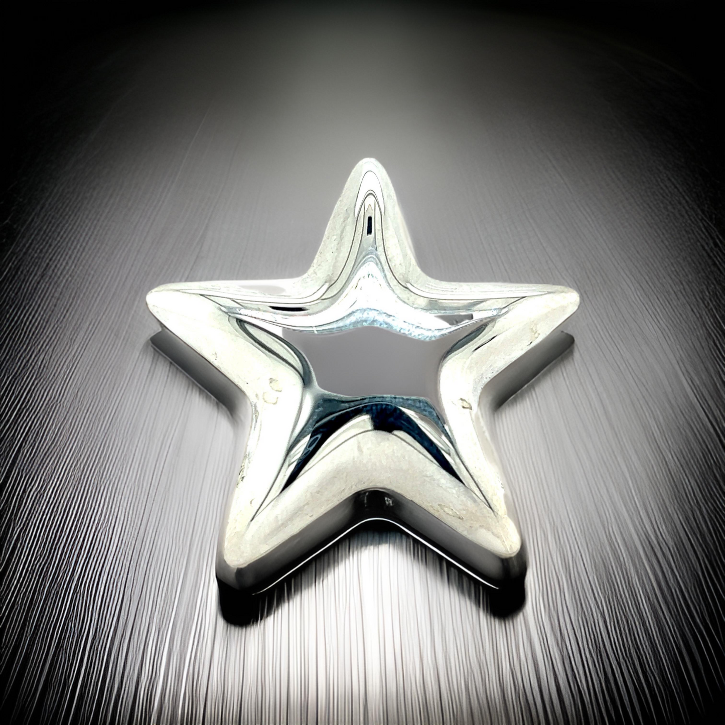 Tiffany & Co Authentic Estate Puffed Star Brooch Silver TIF389