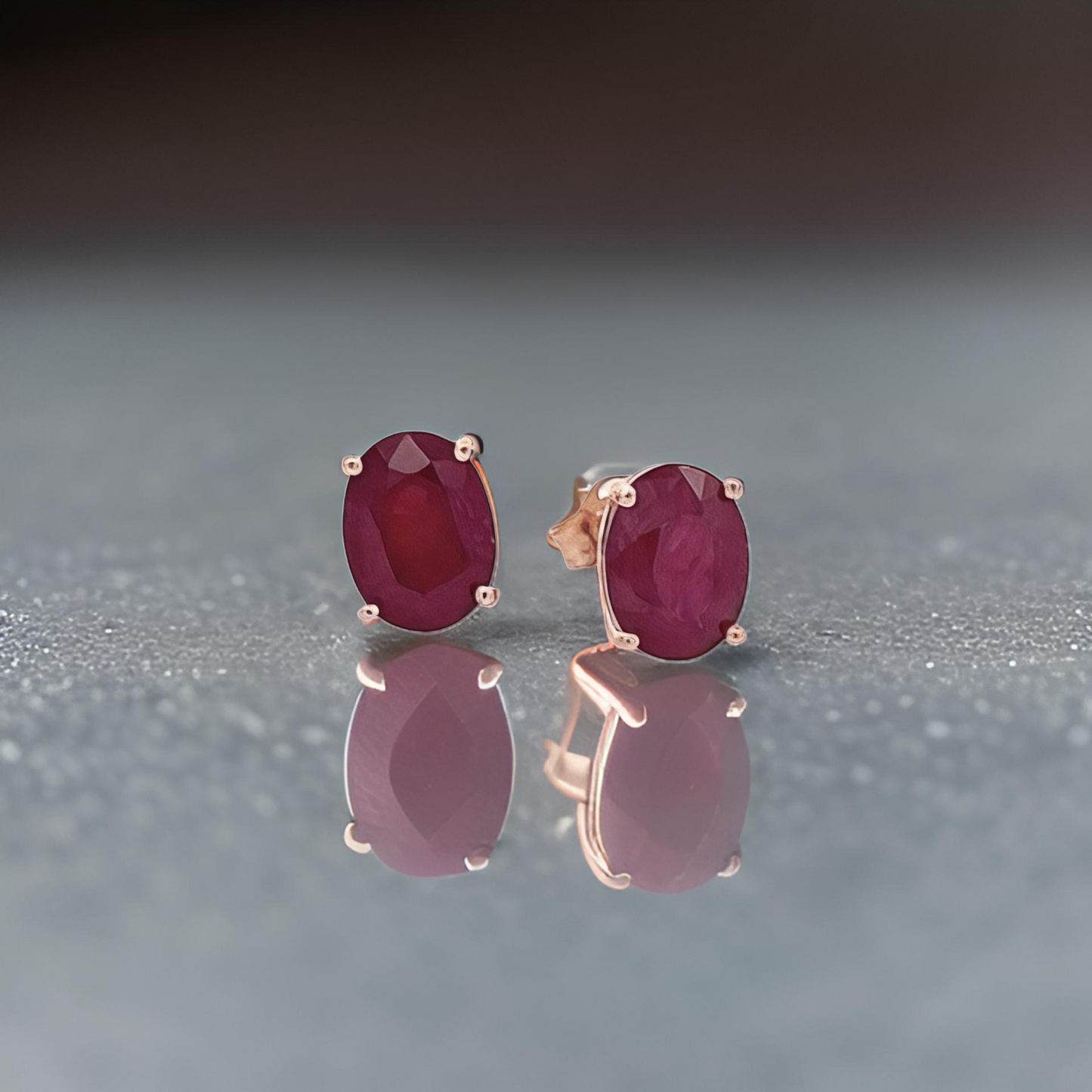 Natural Ruby Stud Earrings 14k White Gold 3.0 TCW Certified $1,390 311042