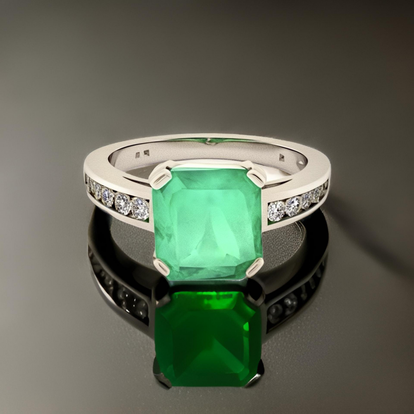 Diamond Emerald Ring 14k Gold 2.55 TCW Women Certified $3,800 912292