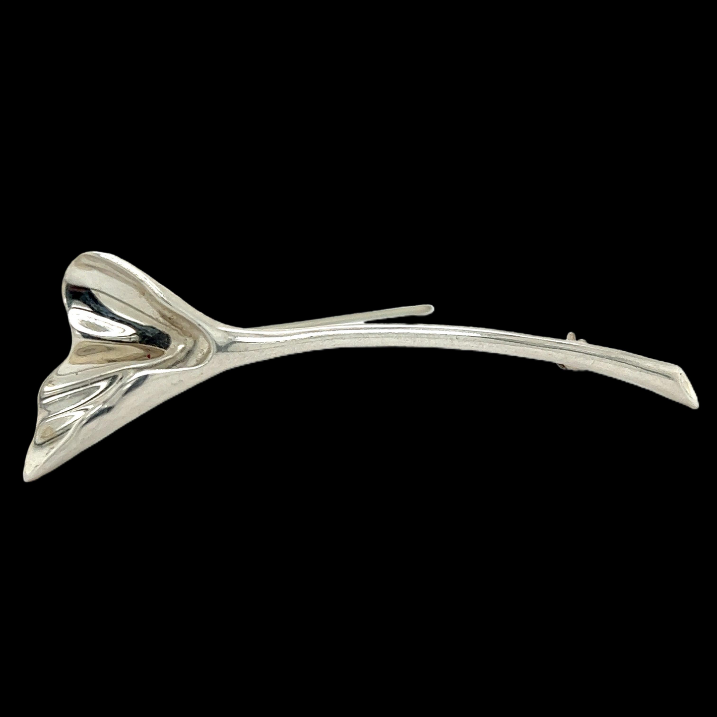 Tiffany & Co Estate Orchid Brooch Pin Sterling Silver TIF697