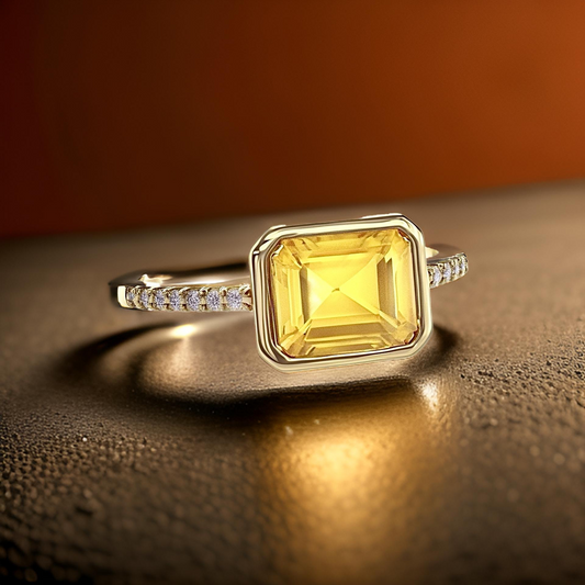 Natural Citrine Diamond Ring 6.5 14k Yellow Gold 2.45 TCW Certified $2,650 221295