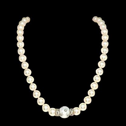 Diamond South Sea Akoya Pearl Necklace 14k Gold 13 mm 18" Certified $12,950 921560