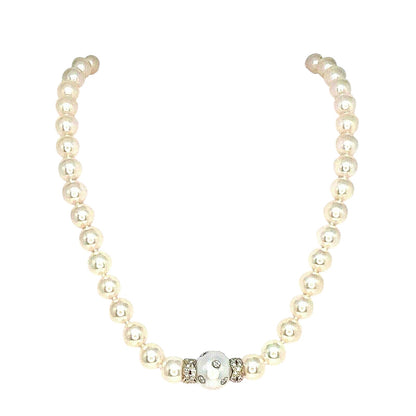 Diamond South Sea Akoya Pearl Necklace 14k Gold 13 mm 18" Certified $12,950 921560