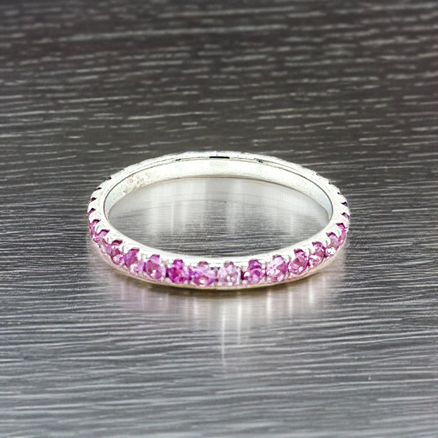 Natural Pink Sapphire Ring 6.5 14k W Gold 0.66 TCW Certified $1,190 217001 - Certified Fine Jewelry