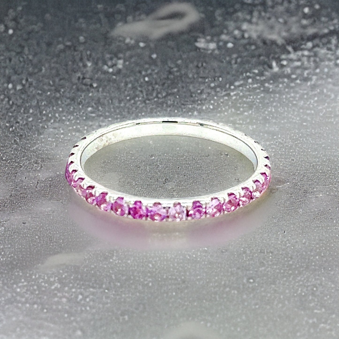 Natural Pink Sapphire Ring 6.5 14k W Gold 0.66 TCW Certified $1,190 217001 - Certified Fine Jewelry