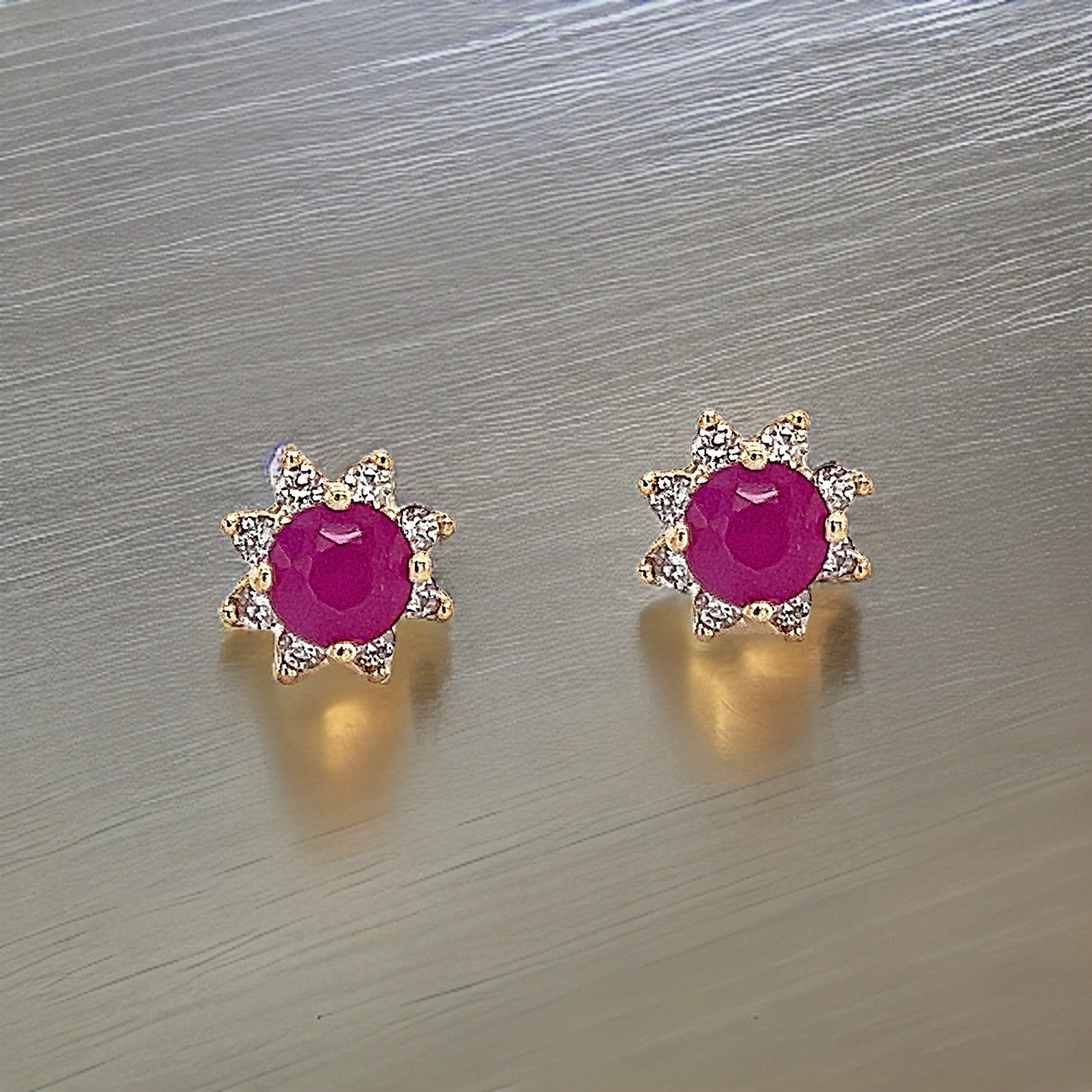 Natural Ruby Diamond Earrings 14k Gold 1.25 TCW Certified $2,290 210748 - Certified Fine Jewelry