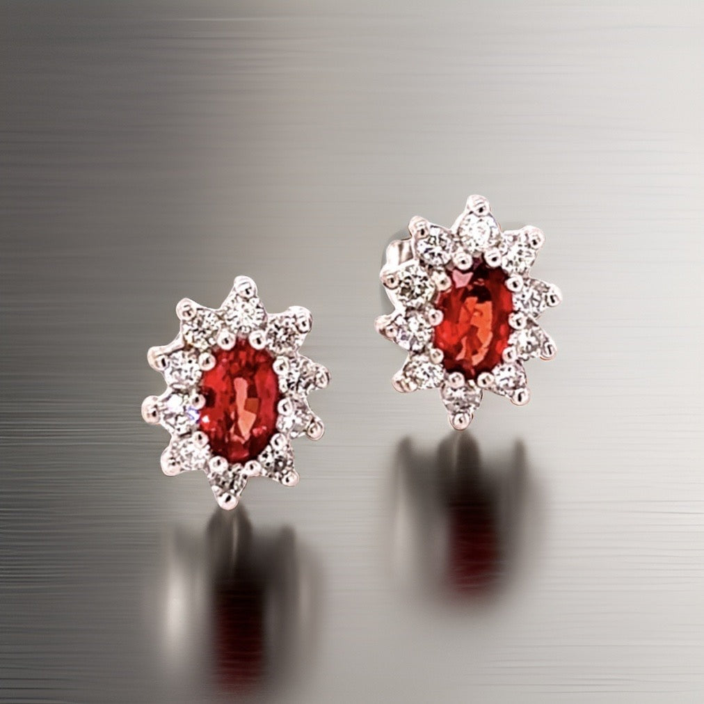 Natural Sapphire Diamond Stud Earrings 14k Gold 1.3 TCW Certified $3,950 215095 - Certified Fine Jewelry