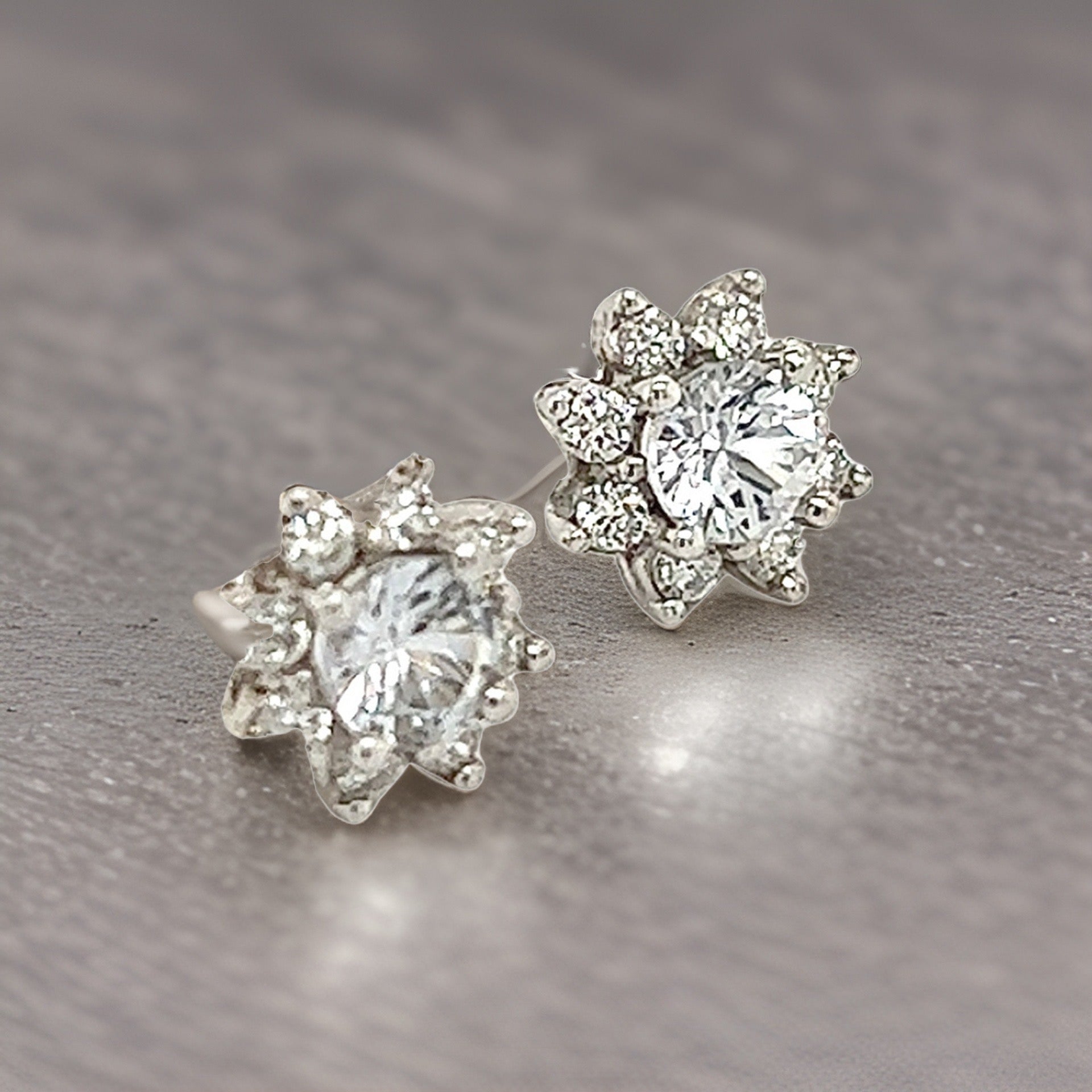 Natural Sapphire Diamond Halo Stud Earrings 14k Gold 1.02 TCW Certified $3,950 121426 - Certified Fine Jewelry