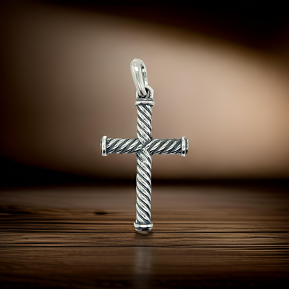David Yurman Estate Unisex Cable Cross Sterling Silver DY540