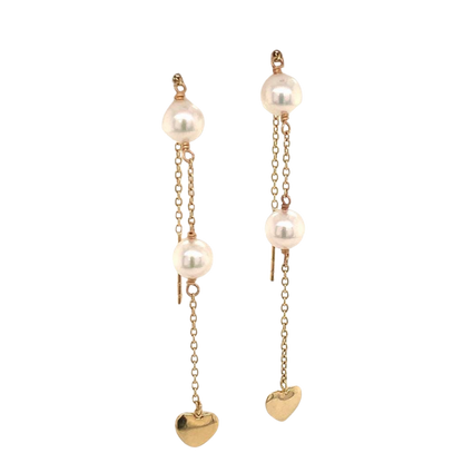 Akoya Pearl Earrings 14 KT Gold Certified $890 013428 - Certified Fine Jewelry