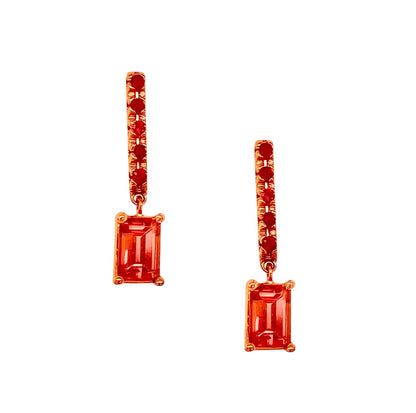 Rubellite Tourmaline Ruby Earrings 14k Gold 1.25 TCW Certified $3,950 018676