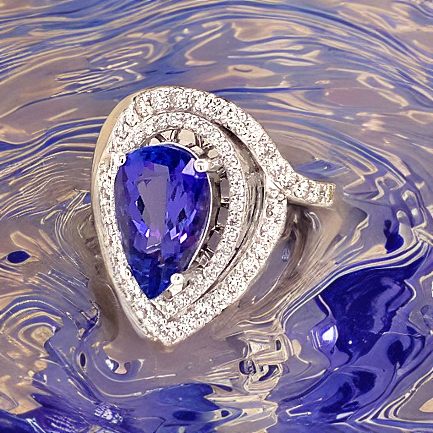 Natural Tanzanite Diamond Ring 14k Gold 4.54 TCW GIA Certified $5,950 111877