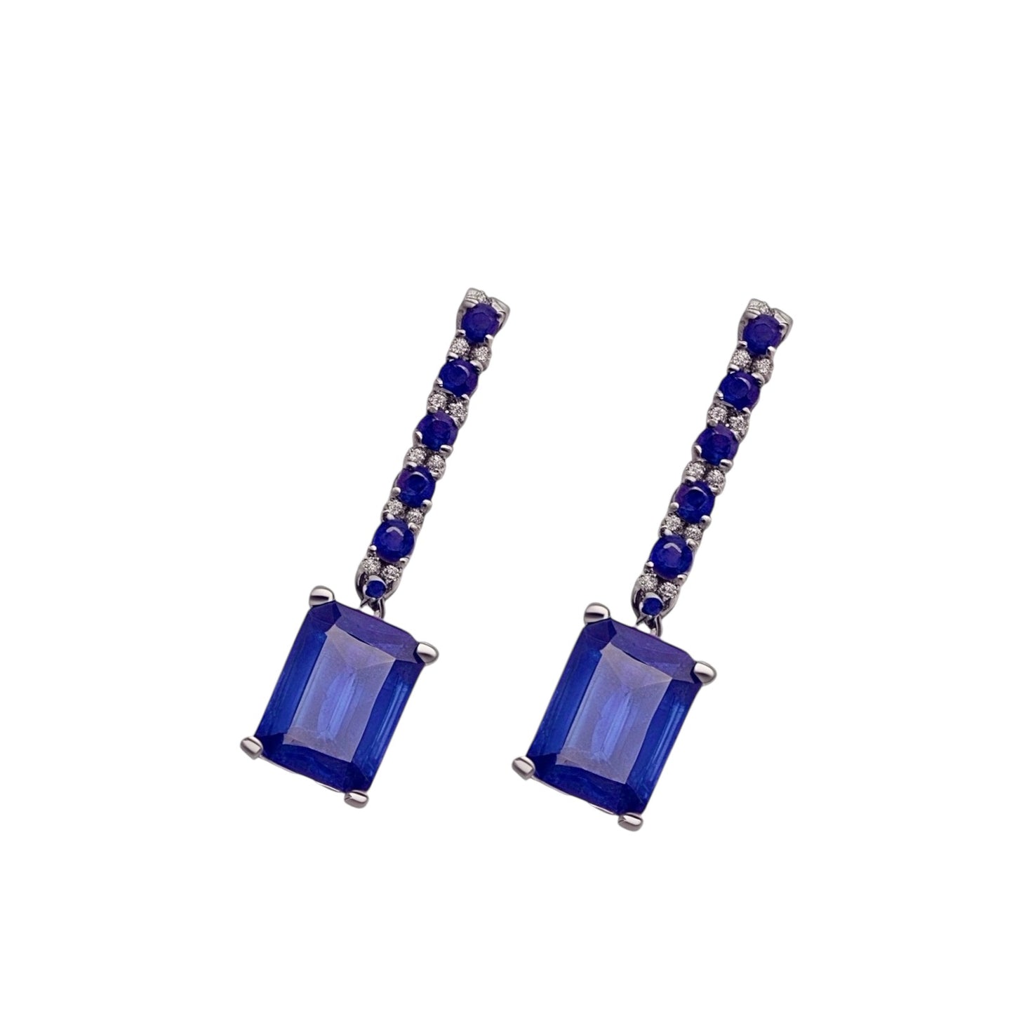 Natural Sapphire Dangle Earrings 14k Gold 2.01 TCW Certified $3,950 018682