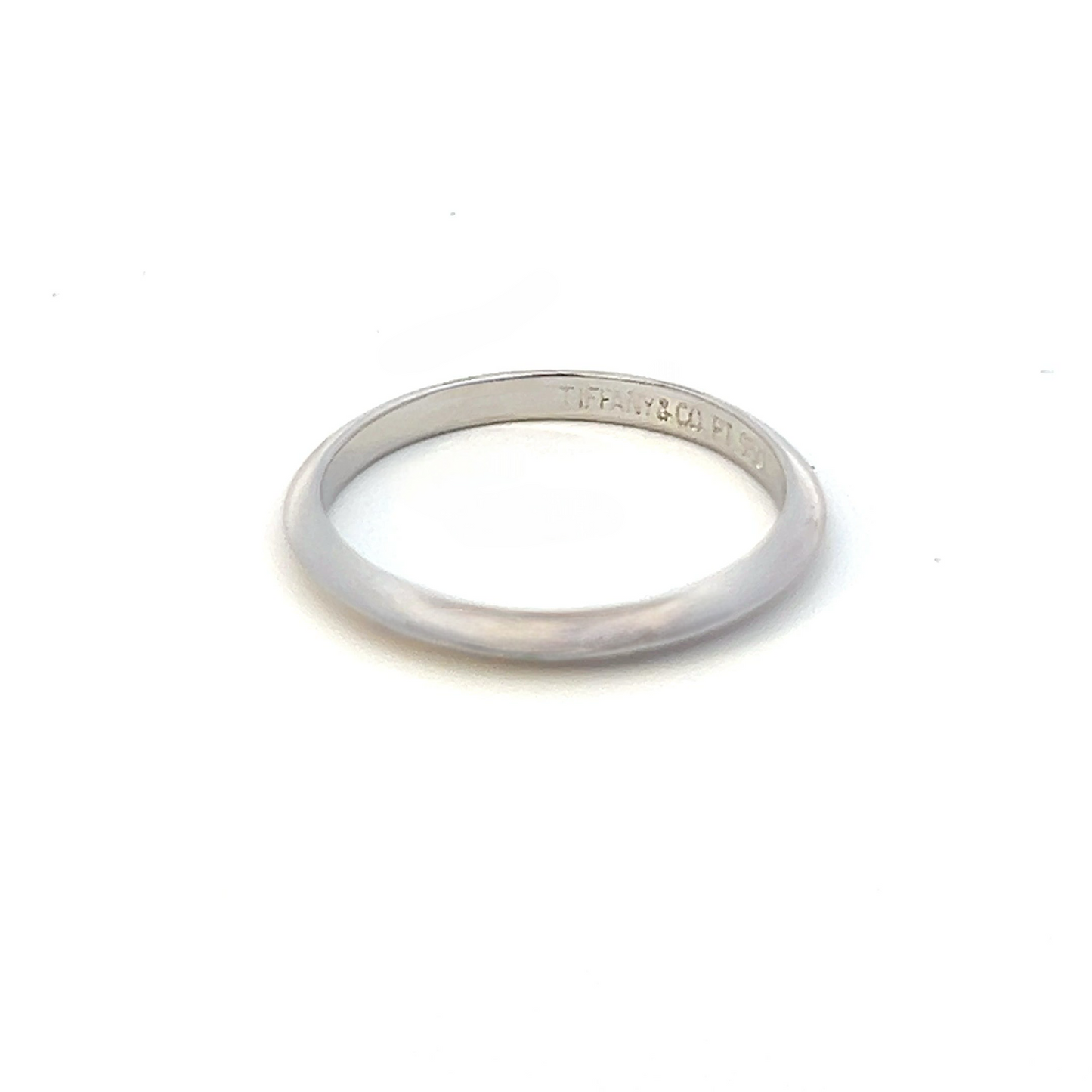 Tiffany & Co Estate Wedding Band Platinum 2 mm Thick TIF744