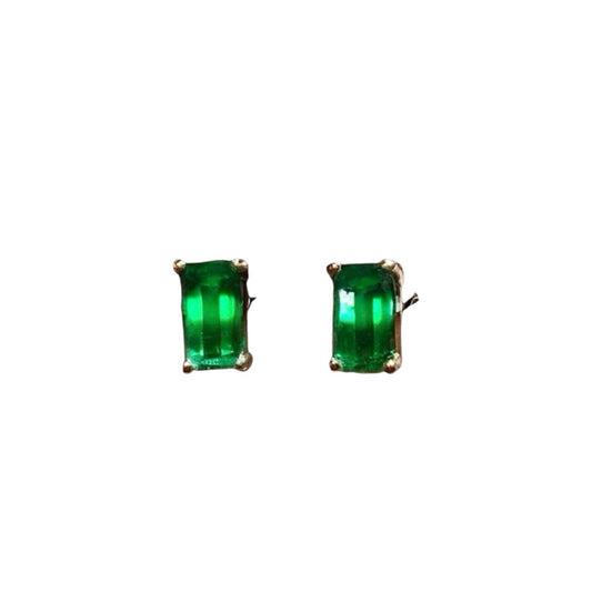 Natural Emerald Stud Earrings 14k White Gold 1.25 Cts Certified $3,490 215625