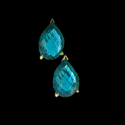 Natural Topaz Stud Earrings 14k W Gold 12.50 Cts Certified $1,890 215636