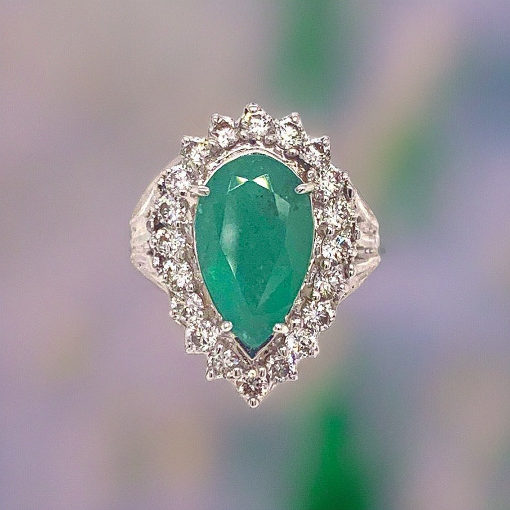 Diamond Emerald Ring 7.50 TCW 18 KT GIA Certified $8,950 915169 - Certified Fine Jewelry