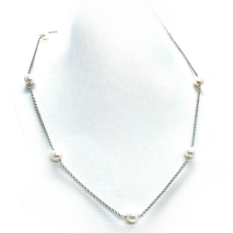 Akoya Pearl Necklace 7.65-7.85 mm 14k Gold 19" Women Certified $1,850 721769 - Certified Fine Jewelry