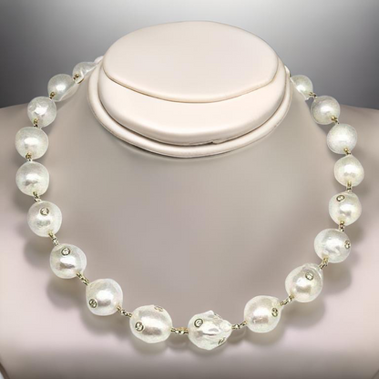 South Sea Pearl Diamond Necklace 18K Gold 13.4mm 18" Certified $14,200 822106