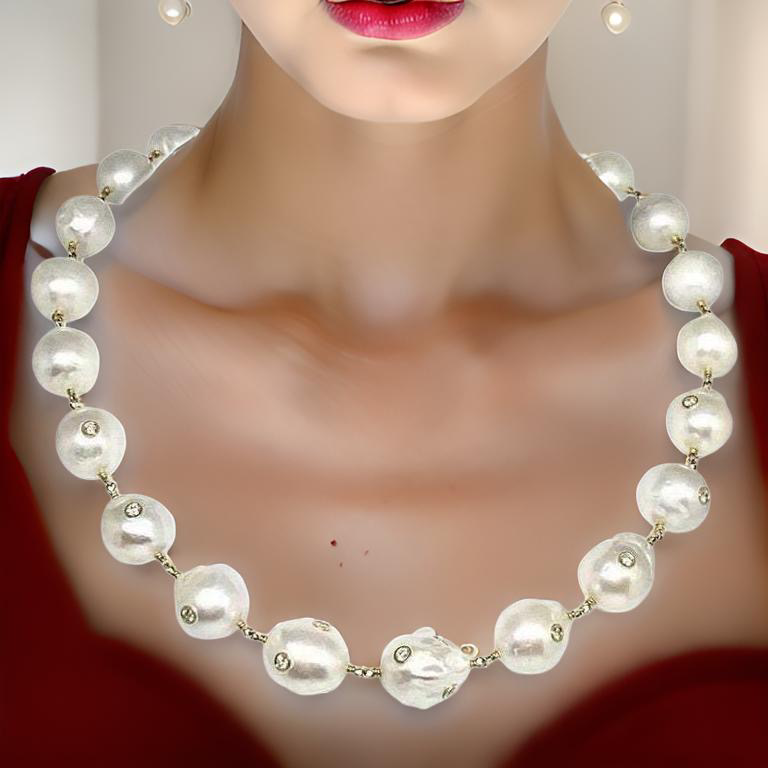 South Sea Pearl Diamond Necklace 18K Gold 13.4mm 18" Certified $14,200 822106