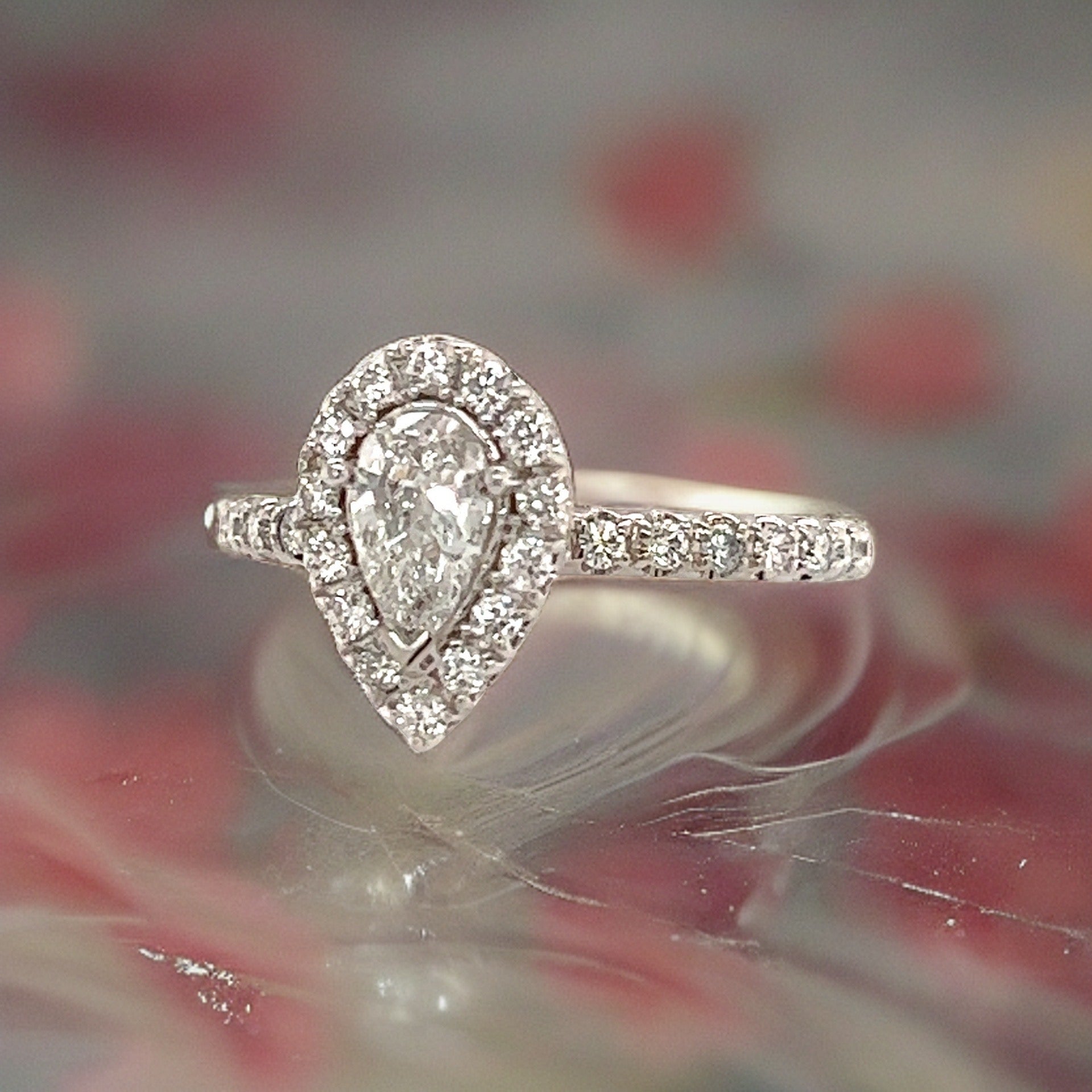Diamond Engagement Ring 14k White Gold 0.90 TCW Certified $4,950 210736 - Certified Fine Jewelry
