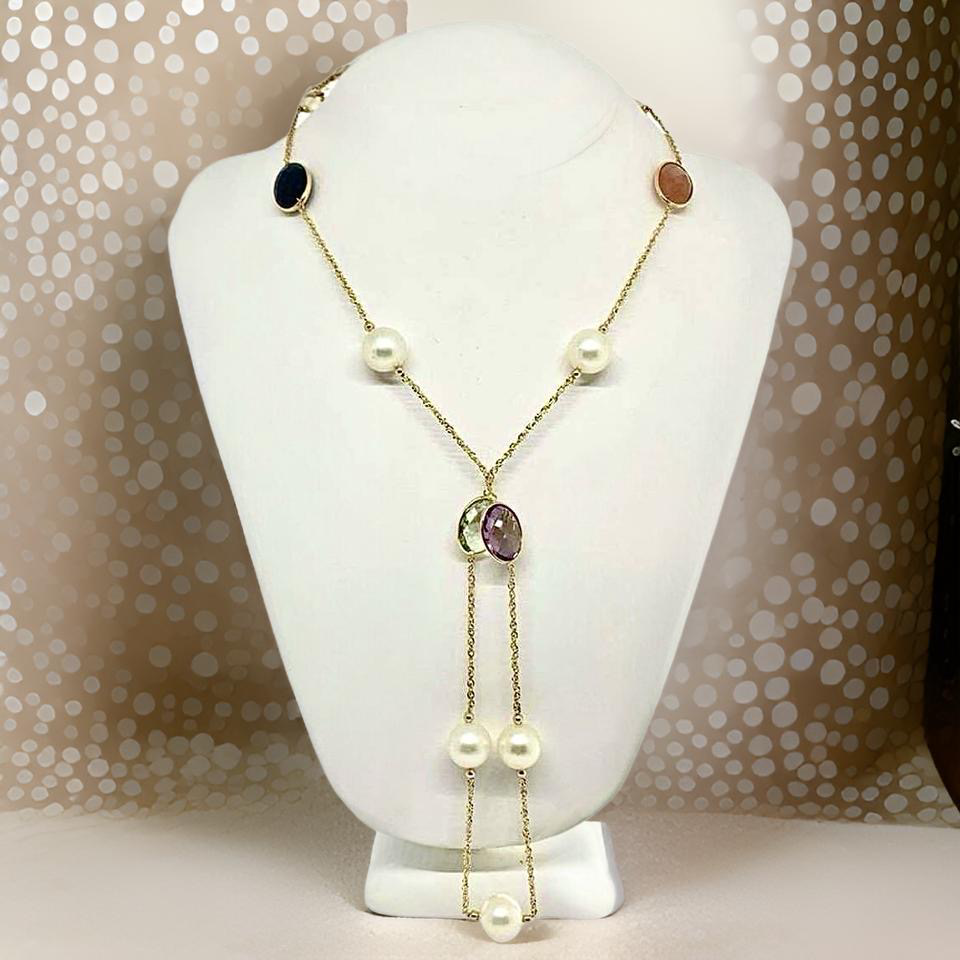 South Sea Pearl Quartz Necklace 14k Gold 12.65 mm 35" Certified $3,950 822109