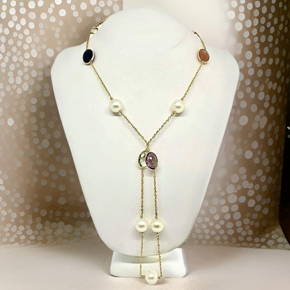 South Sea Pearl Quartz Necklace 14k Gold 12.65 mm 35" Certified $3,950 822109