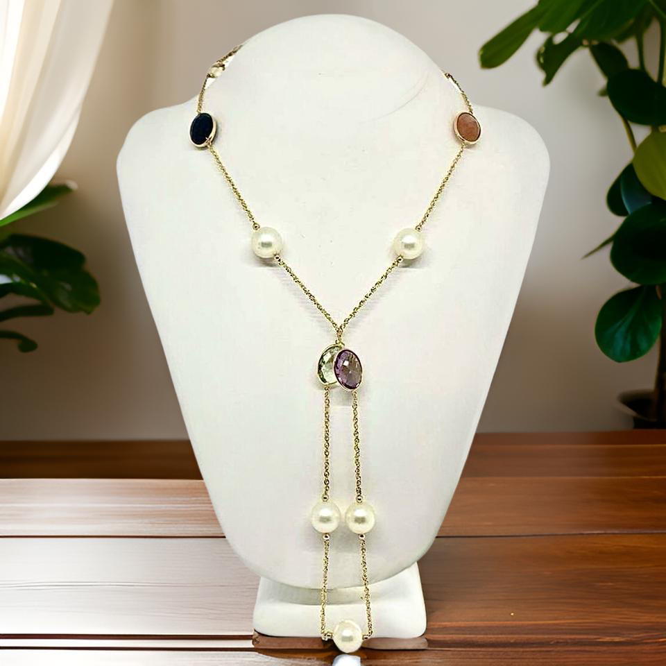 South Sea Pearl Quartz Necklace 14k Gold 12.65 mm 35" Certified $3,950 822109