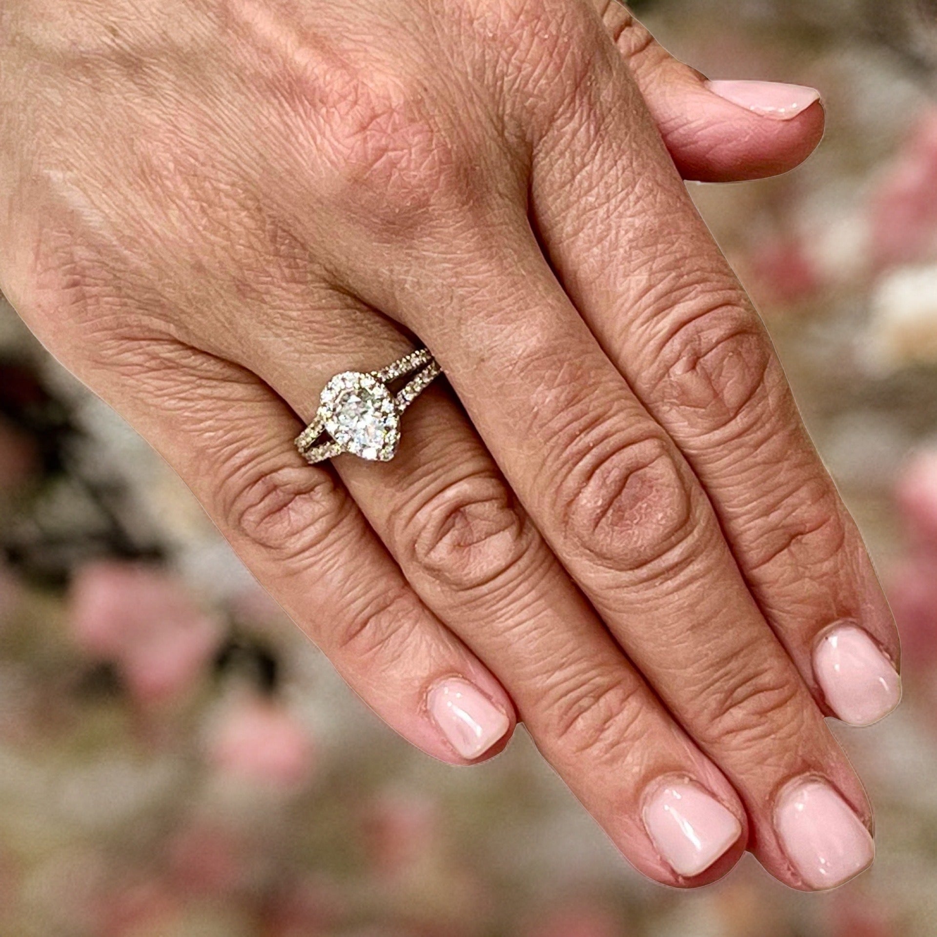 Pear Shape Diamond Engagement Ring 14k Gold 1.38 TCW Certified $5,490 121439 - Certified Fine Jewelry