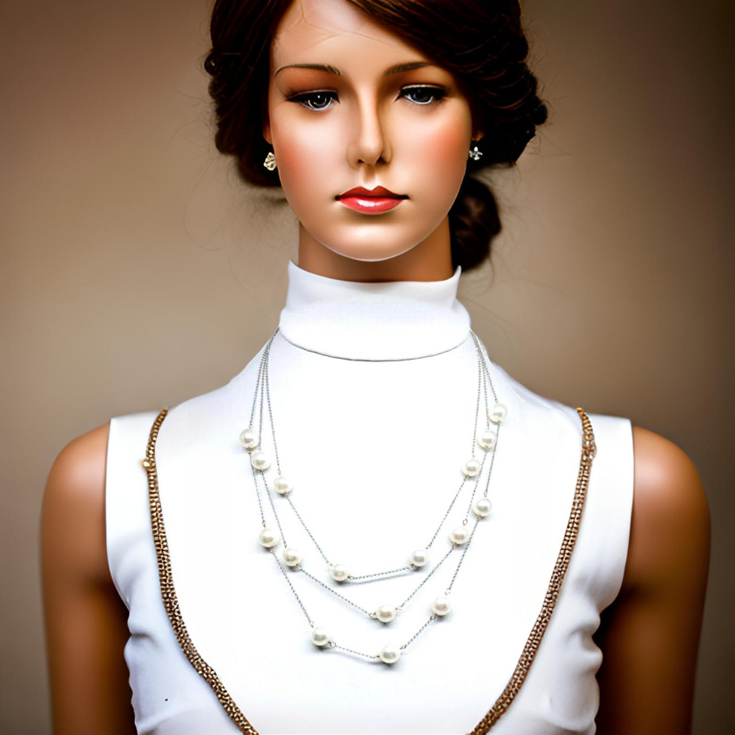 Akoya Pearl Triple Strand Necklace 8.5 mm 14k Gold Certified $3,595 721467